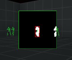 Unibot colorbot debug screen, enemy detected